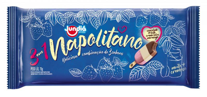Jundiá: Picolé Napolitano nova embalagem
