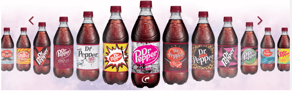 Refrigerante Dr. Pepper deixa consumidor escolher rótulo individual